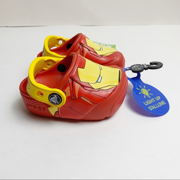 crocs iron man light up